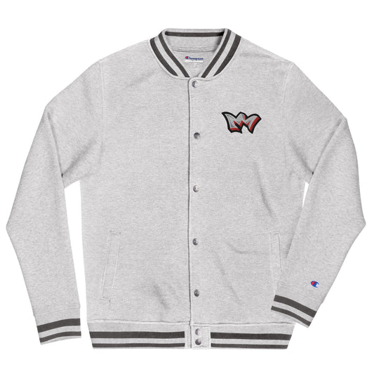 Platinum Crown Embroidered Champion Bomber Jacket